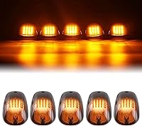 Tresound Smoked Amber LED Cab Roof Marker Lights for 2003-2016 Dodge Ram 1500/2500/3500 - 16 LEDs, Wire Harness, DOT Approved