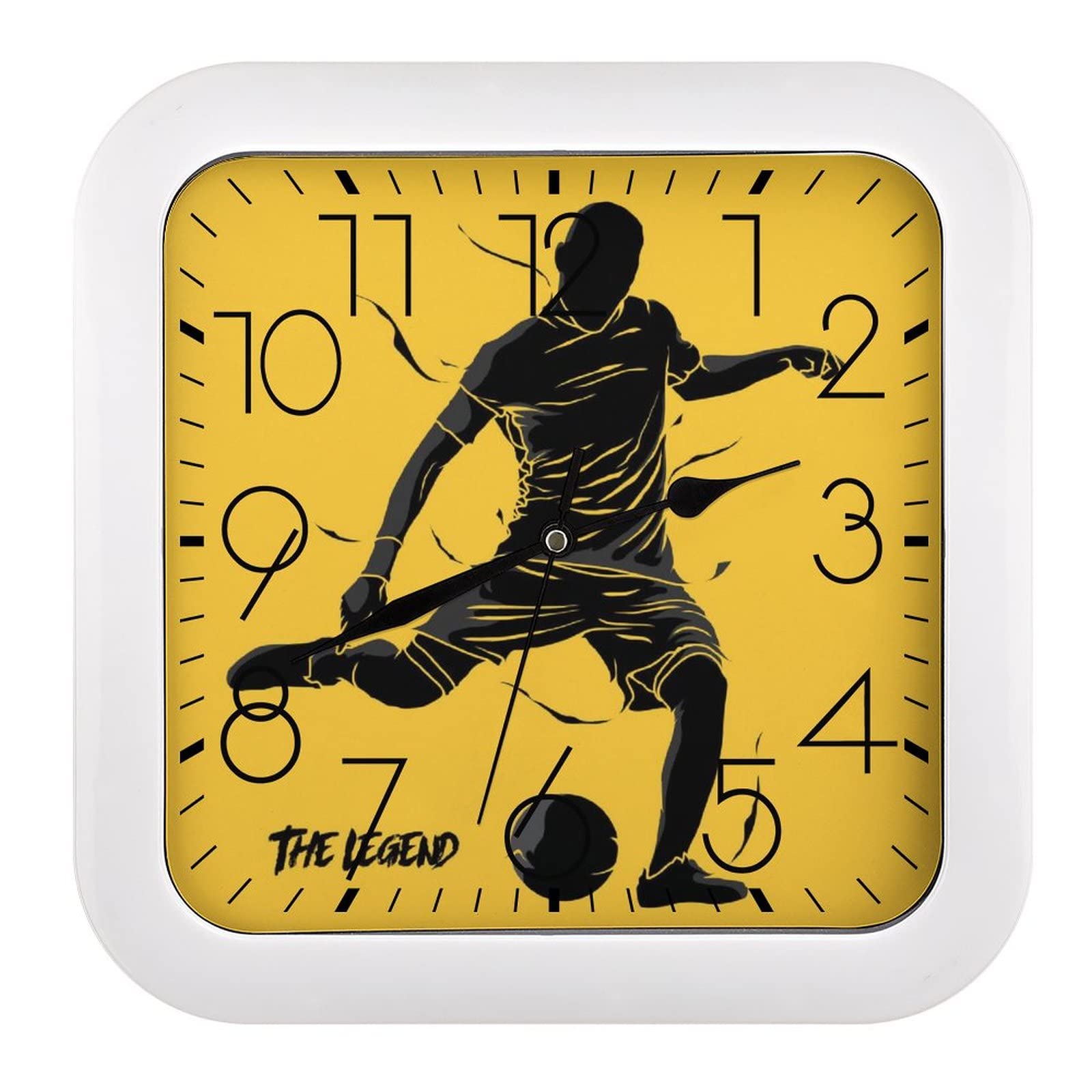 Pendule murale football silencieuse et moderne de 26cm pour rester concentré