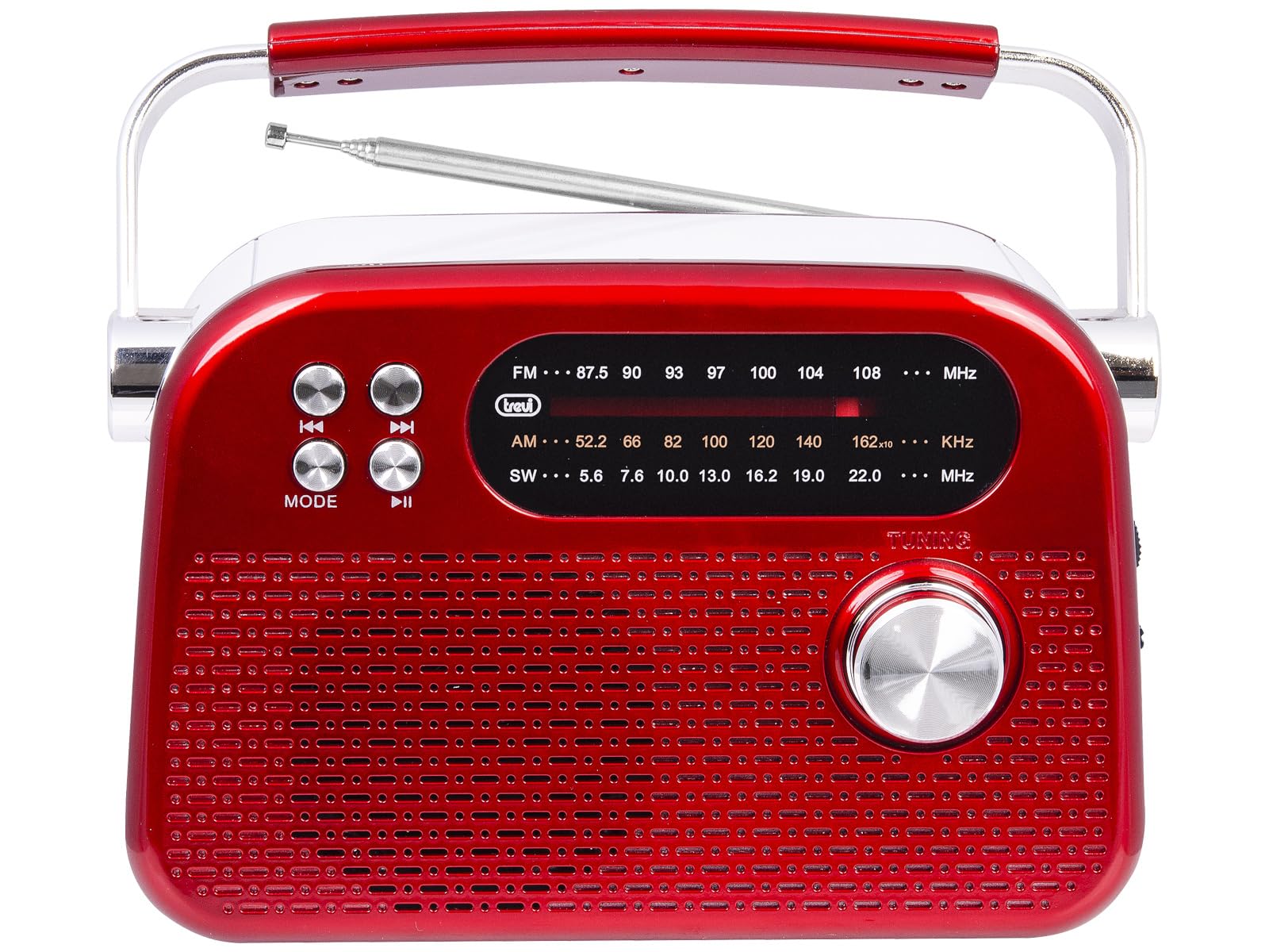 Trevi RDA 70 BR Radio Portatile Wireless Multibanda FM AM SW USB MP3 Batteria Ricaricabile al Litio Compatta