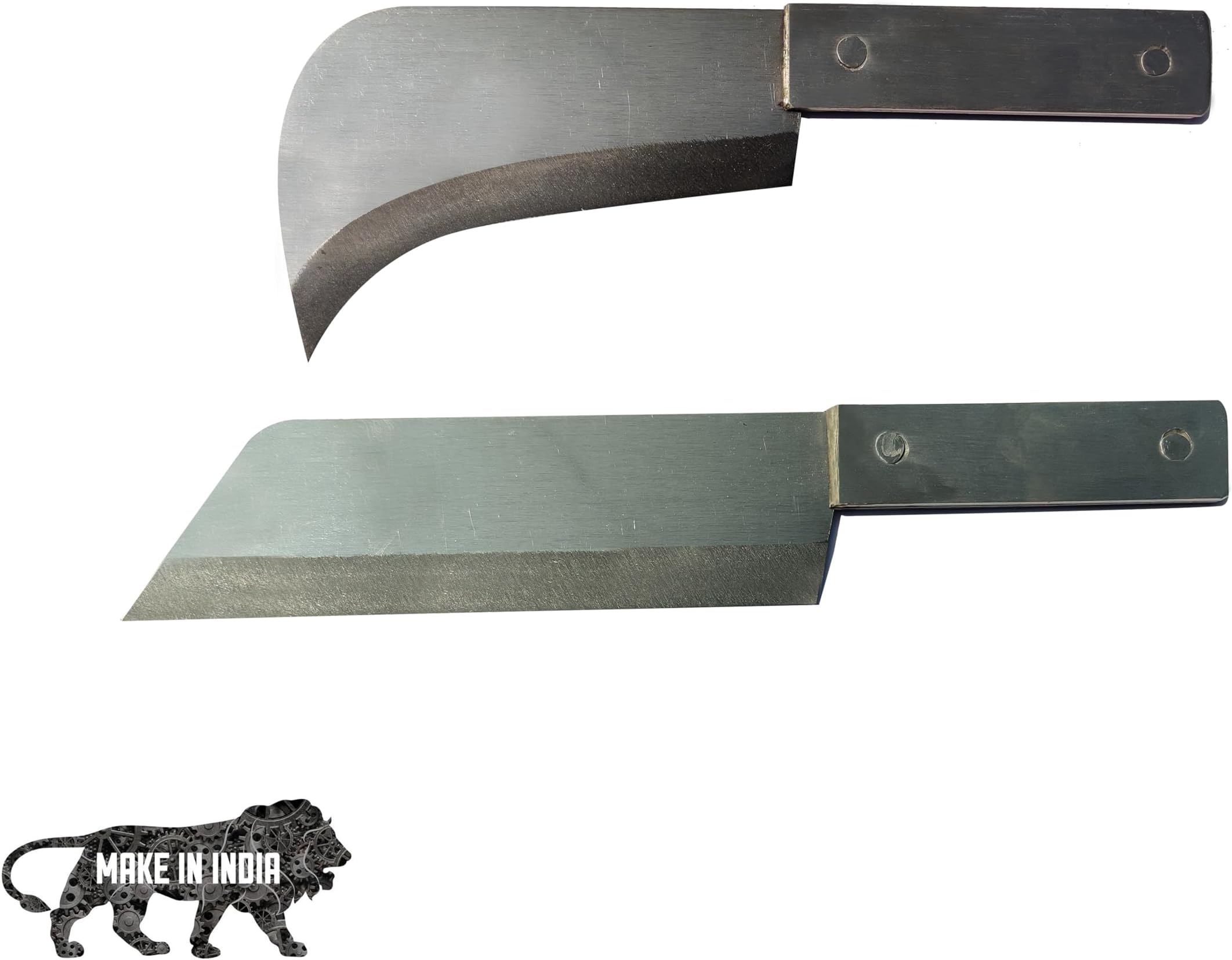Handmade Multi-Purpose High Carbon Steel Traditional Kerala Kari Kathi & Mesha Kathi/Super Sharp Kitchen Knife Easy to Sharp Long Life Knife - Cutting Fruits/Vegetables/Meat Pack of – 2 Numbers