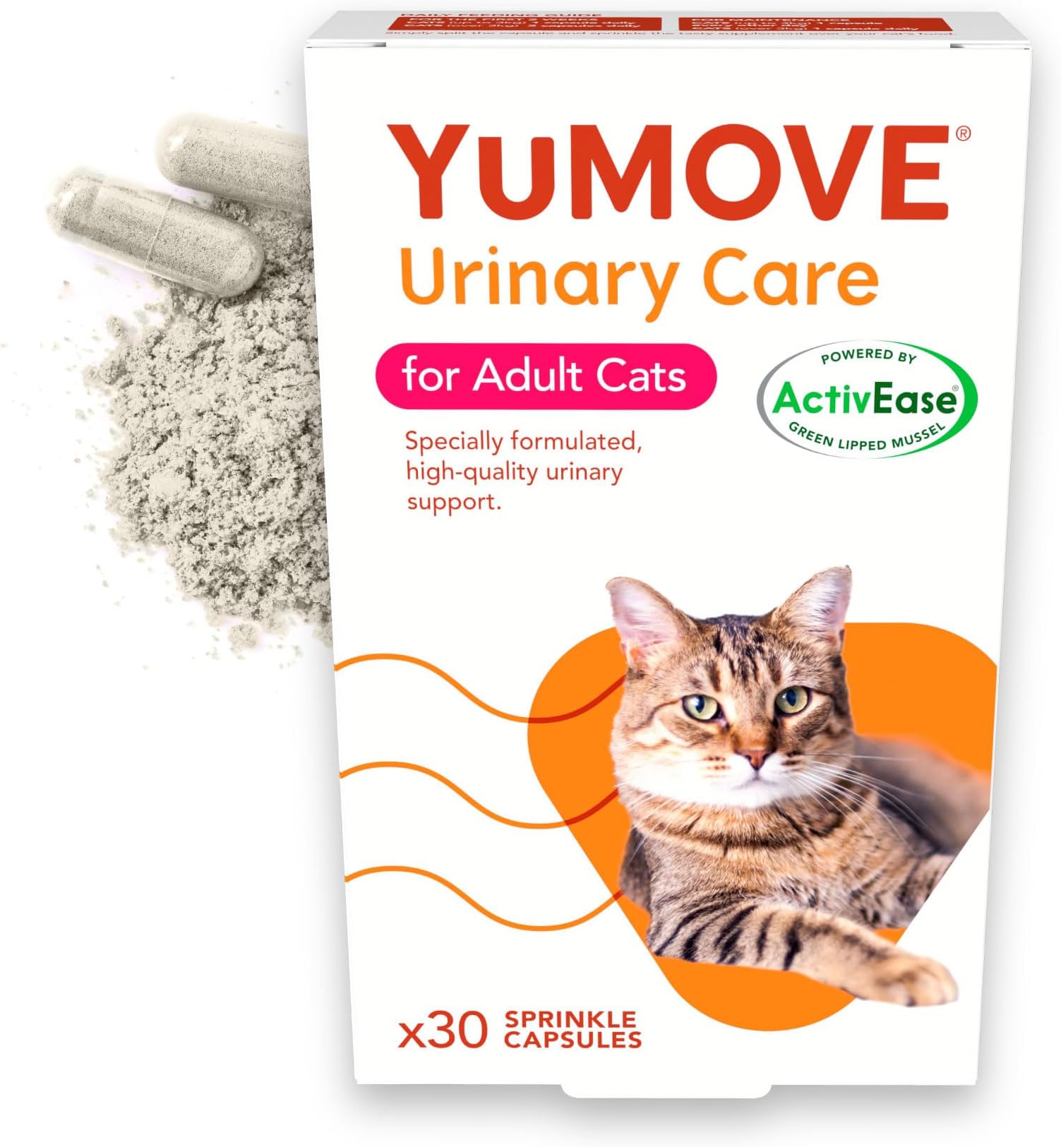 Urinary Care Supplements for Adult Cats, Urinary and Bladder Support with Natural Ingredients, 30 Sprinkle Capsules