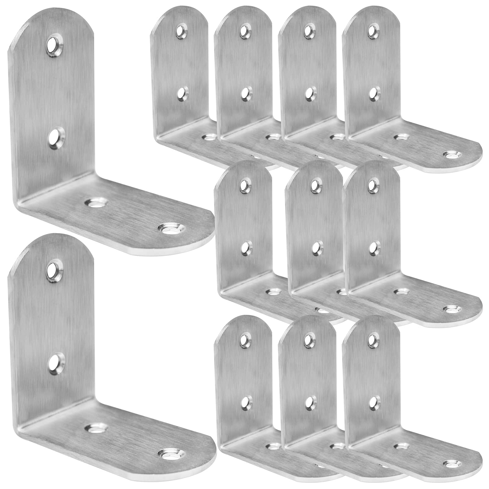 Buy 12Pcs 2.5” Wide Angle Bracket, Stainless Steel L Shape Brackets for
