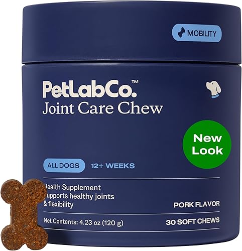 Vista 10 de PetLab Co. Masticables para el cuidado de las articulaciones, altos niveles de glucosamina para perros, mejillones de labios verdes y omega 3