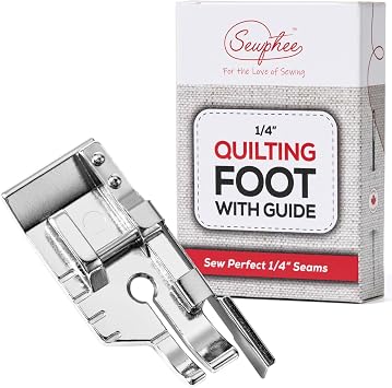 Quarter Inch Snap On Quilting Foot with Guide Compatible Brother 1/4 Inch Quilting Foot for Most 7mm Low Shank Sewing Machines Fits Baby Lock, Brother, Janome, Singer