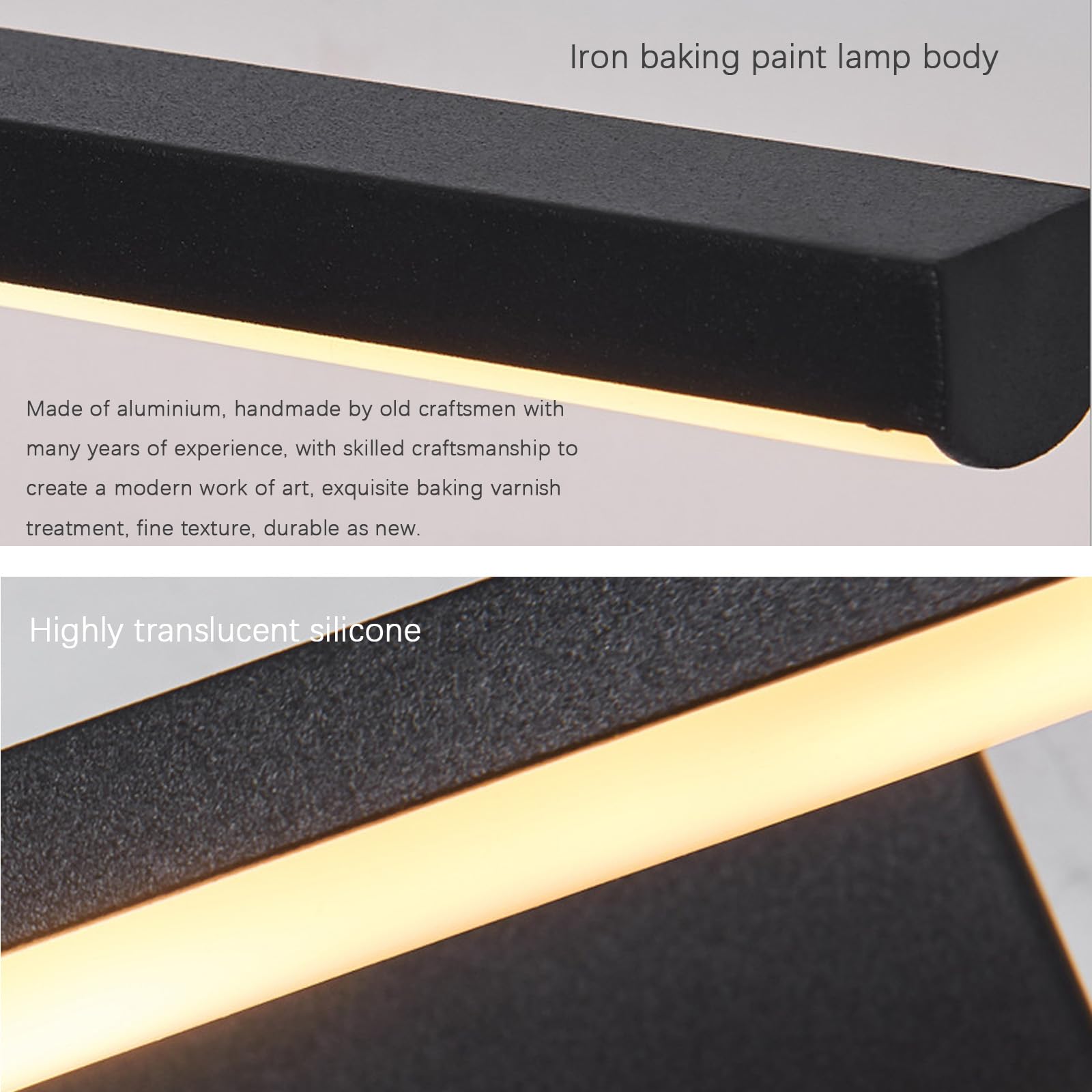Lampka nocna LED do szafy, nowoczesna czarna liniowa, do lustra łazienkowego, 18 W, 100 cm, wewnętrzna lampa ścienna 3000K 6000K lampa stołowa do lustra toaletowego (bla