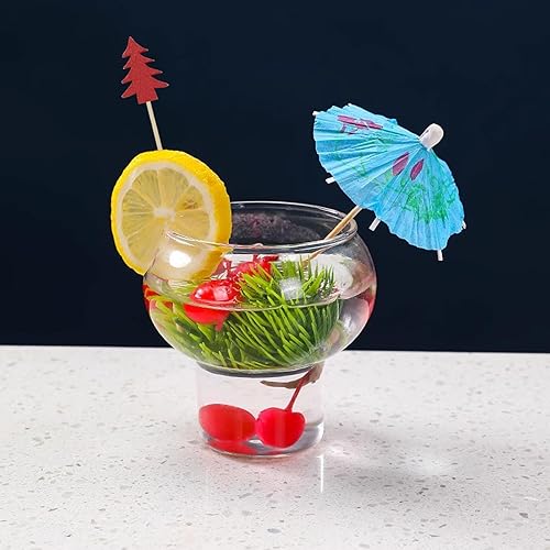 Miniatura 8 de Honbay 100 piezas de palillos de cóctel para árbol de Navidad, frutas, alimentos, hamburguesas, palillos de dientes, decoración de cupcakes,