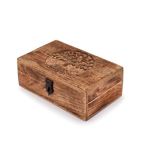 Samhita Handmade Mango Wood Tree of Life Engraving Beautifully Keepsake