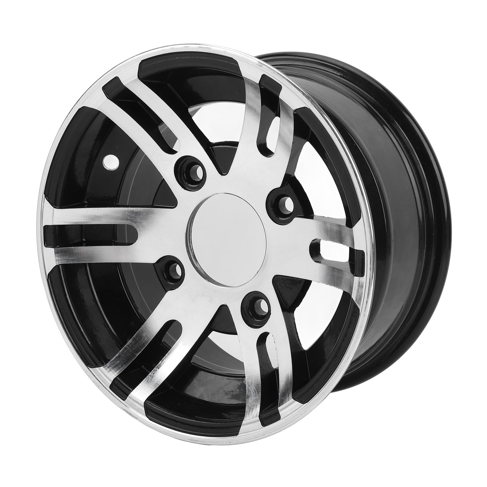 Qqmora Cerchione ATV 10 Pollici Cerchio Universale in Lega di Alluminio Ad Alta Resistenza per Carrello Go Kart Accessori per Fuoristrada Leggeri e Durevoli (Ruota Anteriore)