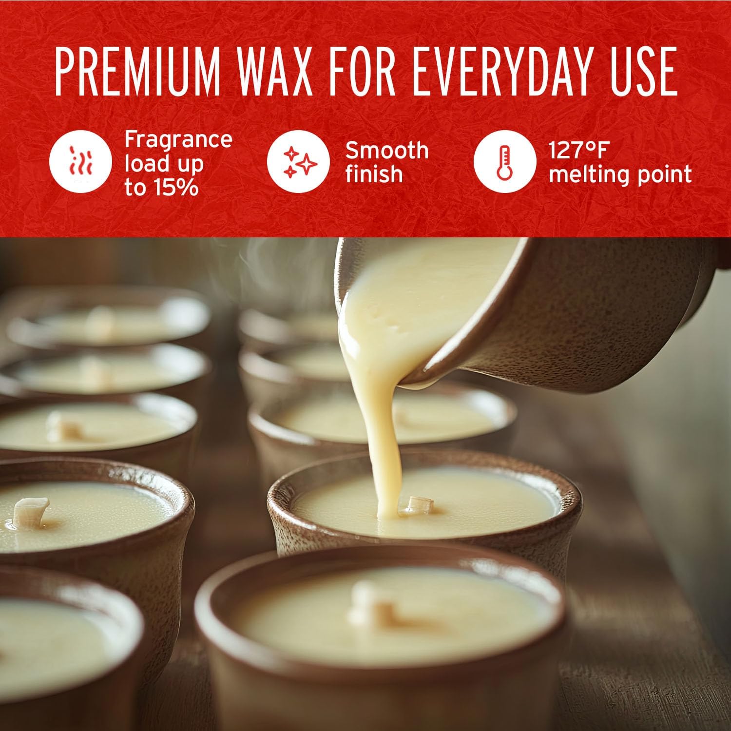 Blended Waxes, Inc. Paraffin Wax for Candle Making, Easy to Use Pastilles, Premium and Low Melt Paraffin Wax for Candles, 127F Melt Point, 10 lb Pack