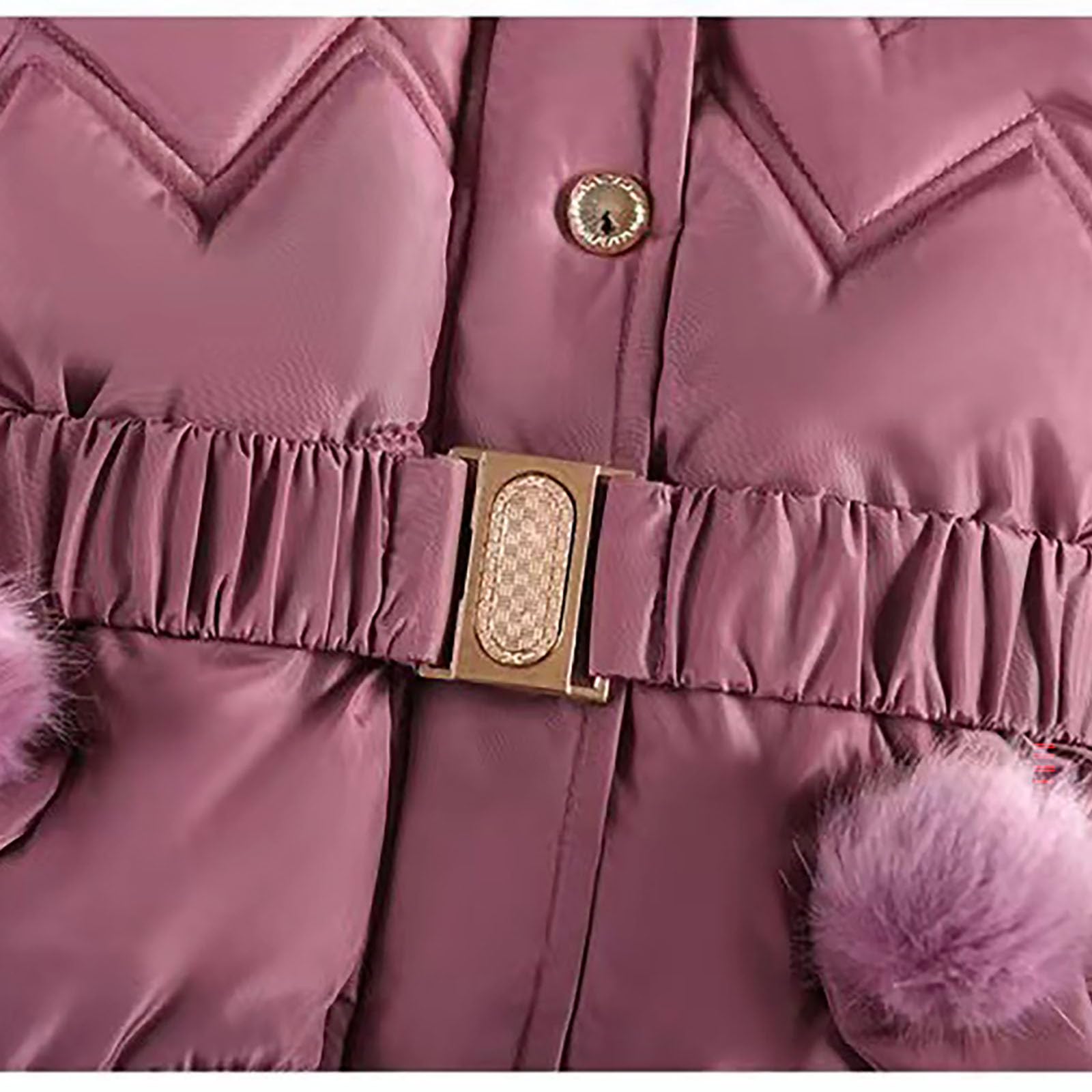 Generisch Giacca invernale per neonati maschi lunga plus ispessimento stile straniero femminile moda piumino imbottito giacca invernale felpa donna senza fodera calda, Lilla, 9-10 Jahre