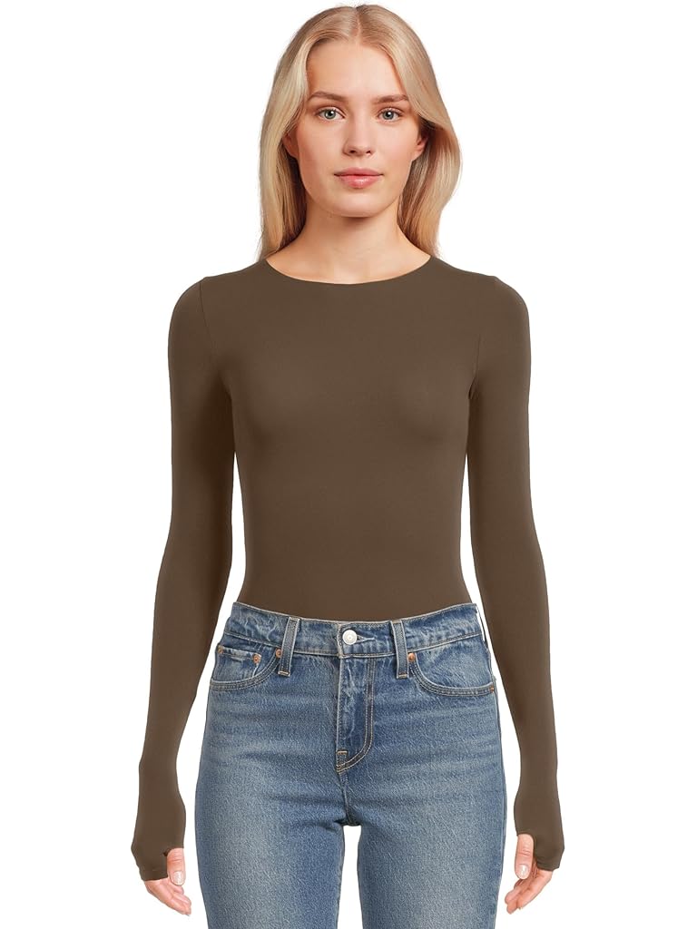 Purple Commando Ballet Long Sleeve Bodysuit w/ Thumbholes