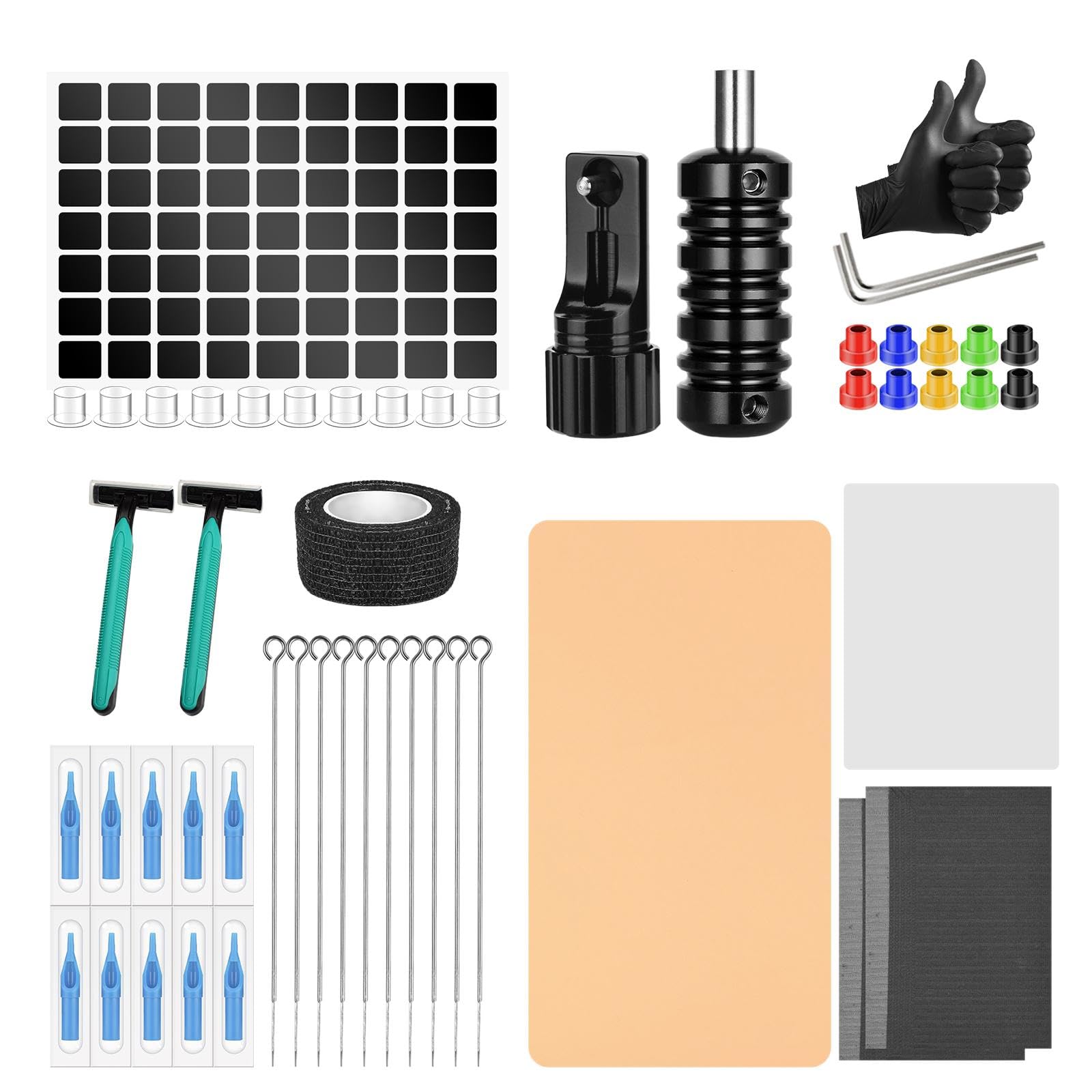 BNF®Tattoo Kit for Beginners - DIY Poke Pen with Pin Cushion, 1203RL Pin, Bandage-image-7
