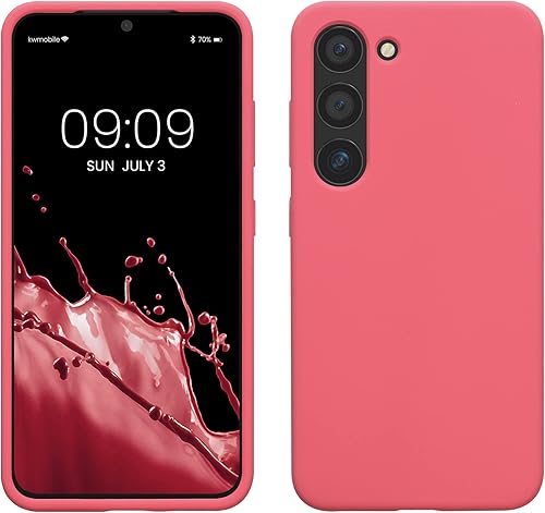 Miniatura 298 de kwmobile Funda Compatible con Samsung Galaxy S22 - Funda de teléfono de silicona TPU con acabado suave - Rojo Ruibarbo Piedra antigua,Azul