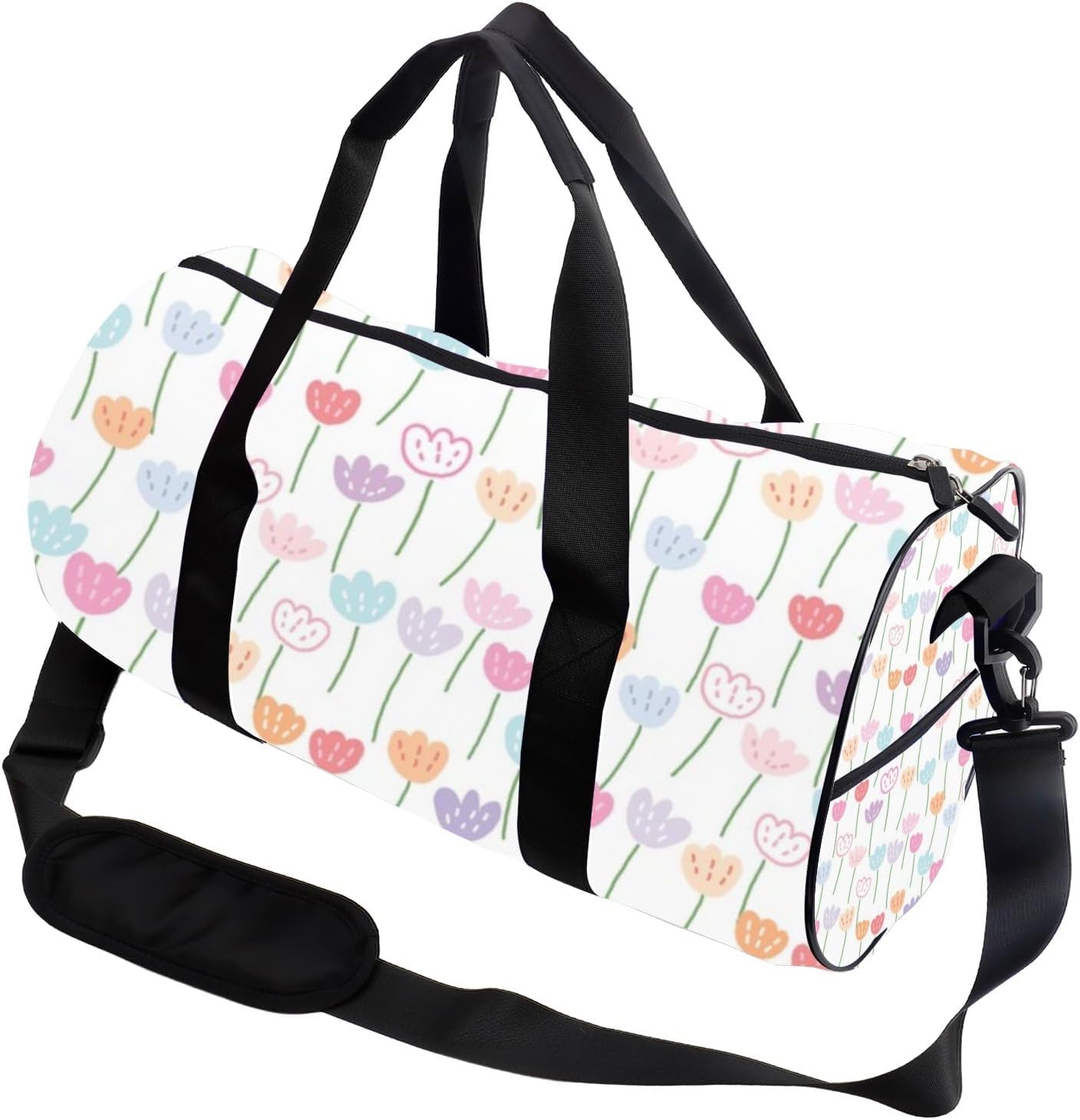 Pink Butterflies Stain-Resistant Gym Bags For Women Oxford Tote Bags Adjustable Shoulder Strap, Convertible Carry Backpack Personalized Duffle Bag For Hiking Athletic Gym Accessories Men