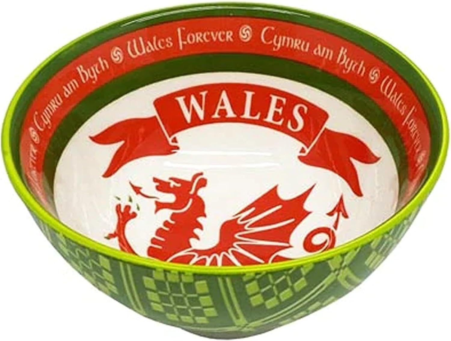 Royal Tara Welsh Ceramic Bowl Wales Cymru Red Kitchenware Gift Serving Soups Stews Salads Bone China Mixing Bowl for Kitchen W 4.33"