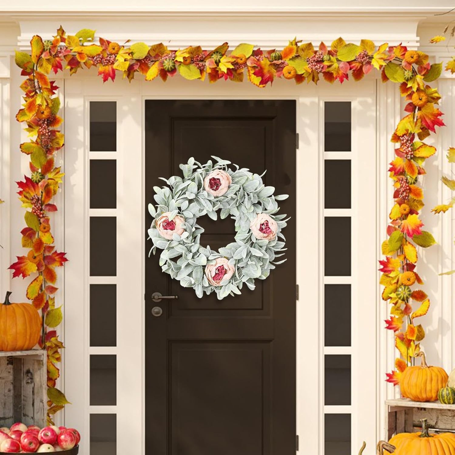 Artificial Front Doors Wreath Spring Wreath Centerpieces Home Decoration Decoration Hanging Ornament for Window Wedding Home