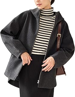 ROPE' PICNIC(ロペピクニック) フーディジャージメルトン_無地&チェックジップアップフーディレディース