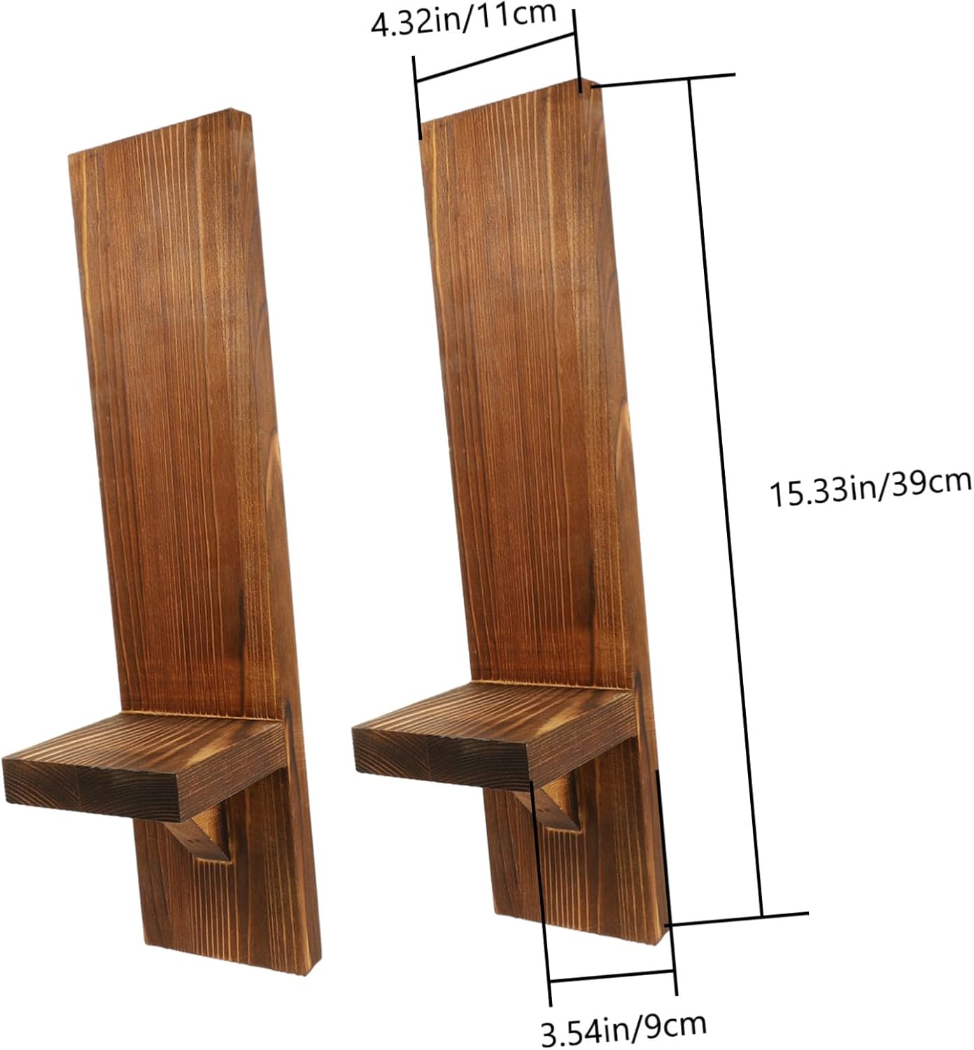 Rustic Wooden Wall Sconces Candle Holders Vintage Tea Light Candle Holder for Wedding Festival Home Decor Elegant Handmade Wall-Mount for Living Bedroom