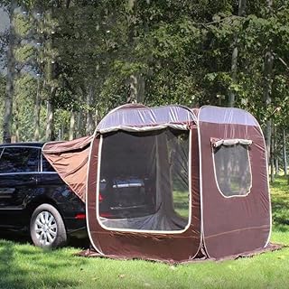 bairuibin Carpa para Coche SUV para Defender 1983-2016,Tienda de Campaña para Acampada al Aire Libre,Refugio Impermeable para Camping y Viajes,Toldo para Portón Trasero, Brown