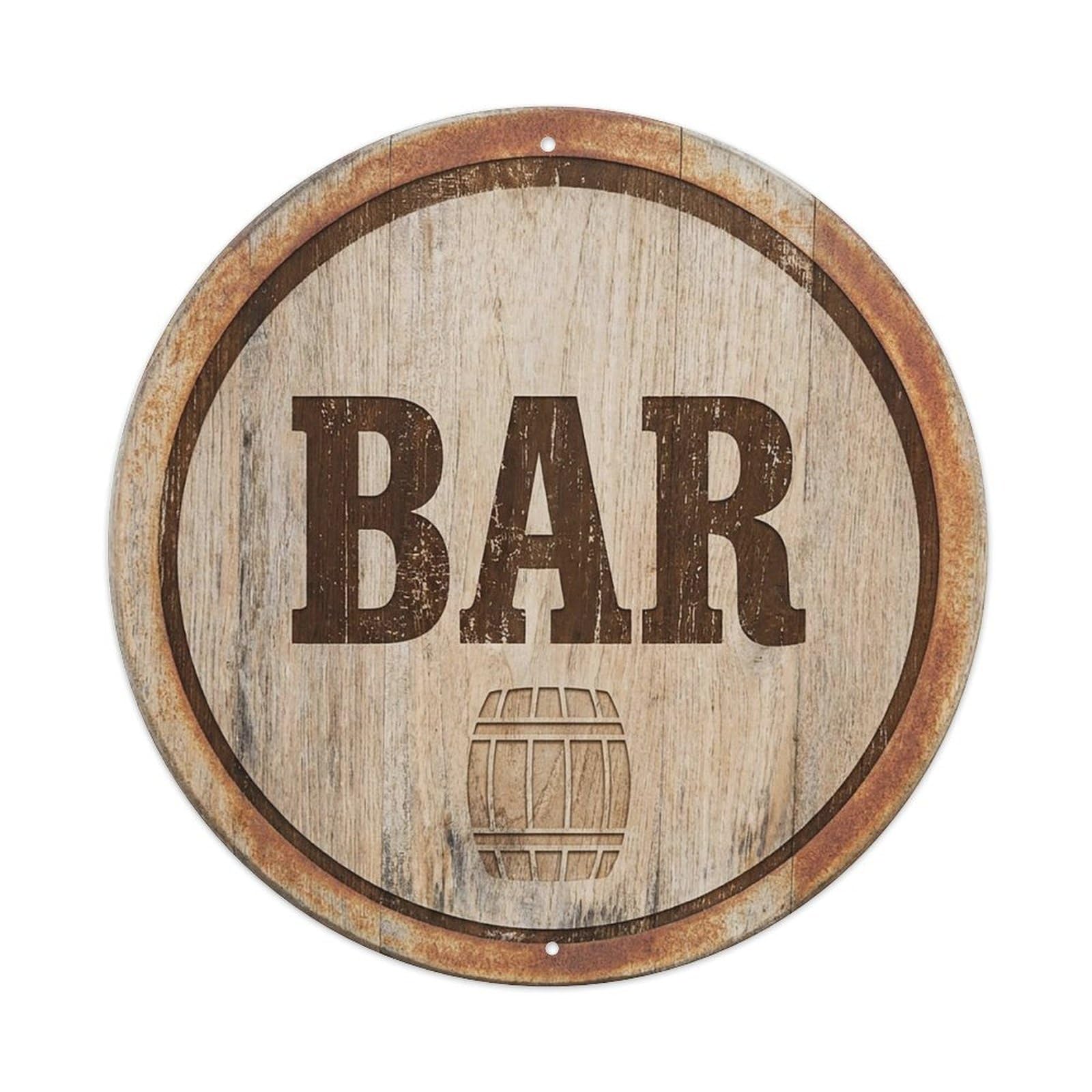 Vintage Beer BAR Butternut Wood Retro for Pub Vintage Metal Tin Sign Plaque Wall Decor for Cafe, Club Bar, Office, Garden Metal Poster 8x8Inch