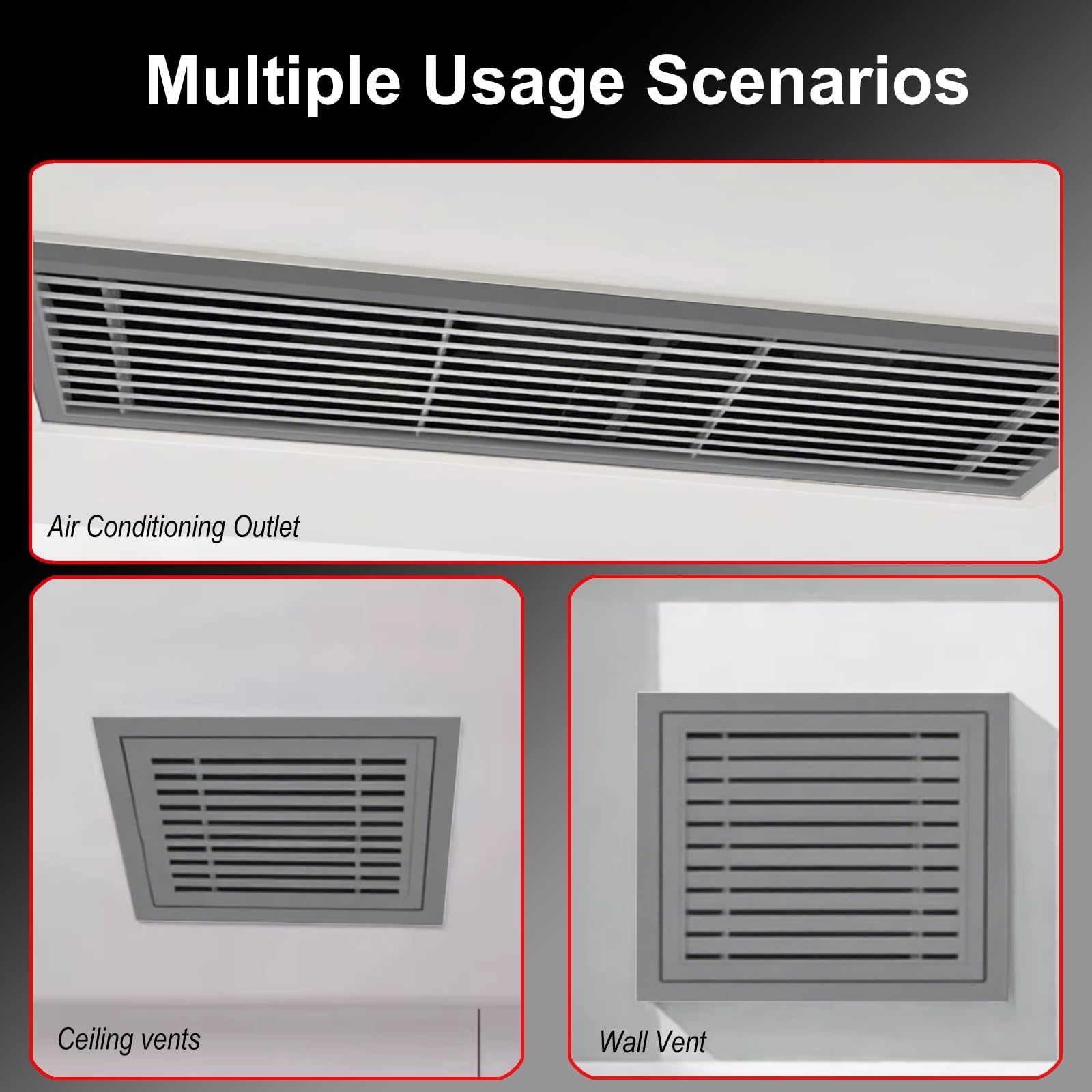 Panel de acceso de aluminio con rejilla de filtro para rejillas de ventilación de gas, fácil instalación, diseño impermeable, 19.7 x 33.5 pulgadas, resistente a la corrosión, construcción duradera