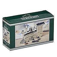 Vista 4 de Creative Gifts International Banco de tren con acabado pulido, plata
