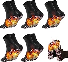 Ownkim Chaussettes Chauffantes 5 Paires, Chaussettes d'Hiver Auto-Chauffantes Femme Homme, Chaussettes Hyperthermiques, Chaussette Thermique Hiver Chaude pour Sport Running Randonnée Camping