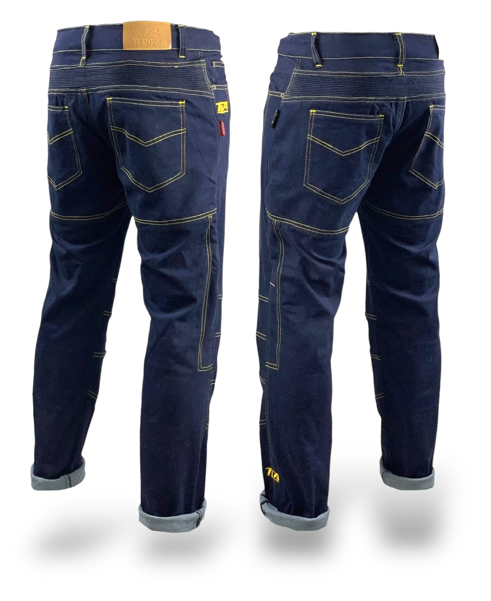 TLA KP024 Jean Moto Stretch Homme avec Protections CE | Pantalon Moto Jeans Renforcé | Pantalons Jeans Moto et Scooter | Vêtements de Moto