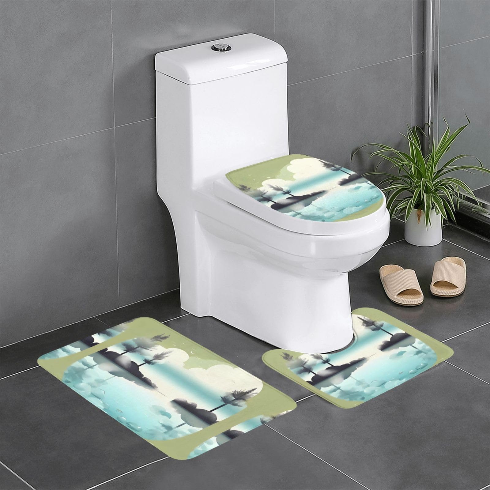 Tapis de salle de bain antidérapants : l'élégance du format ovale et WC