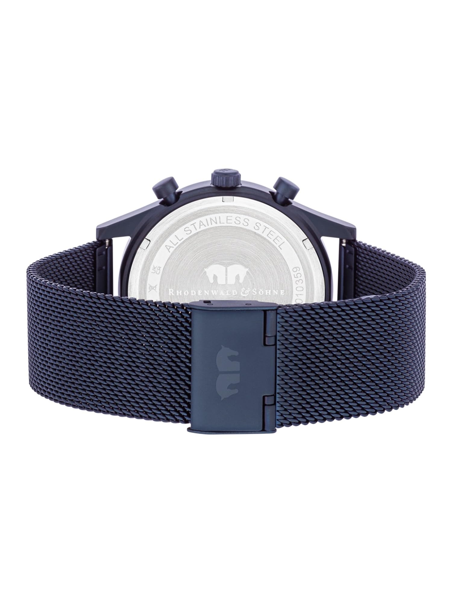 Rhodenwald & Söhne Herren Uhr Edelstahl blau Quarzwerk 5 ATM