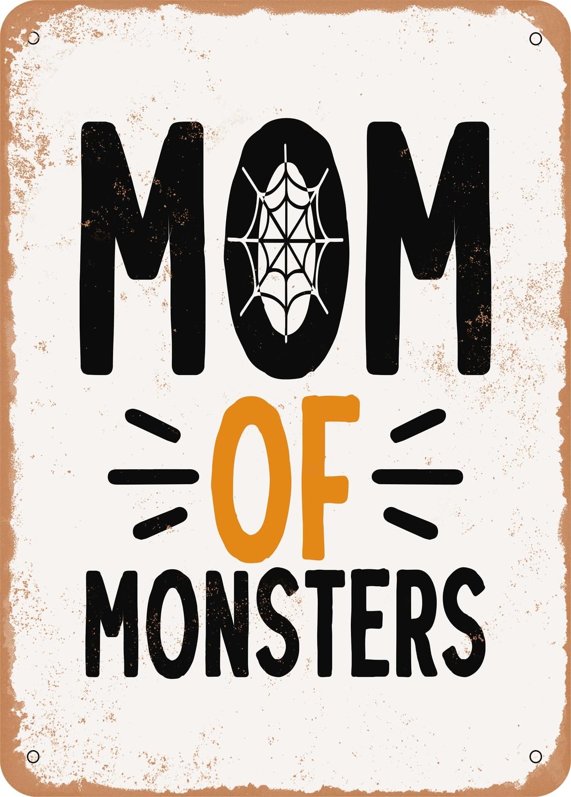 Metal Sign - Mom of Monsters - Vintage Look home decor
