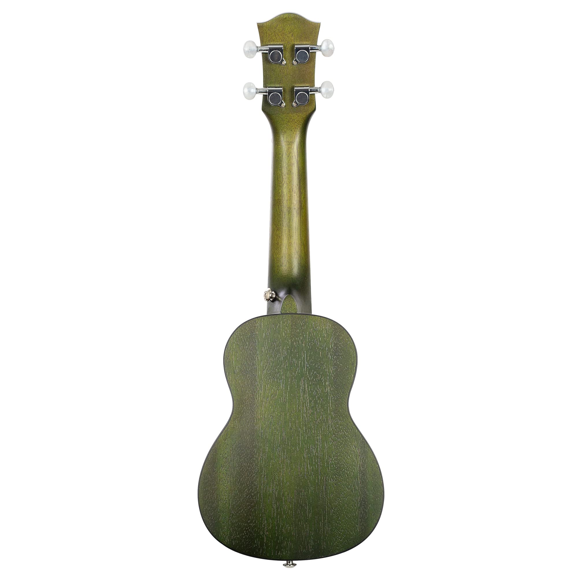 Cascha Mahagoni Sopran Ukulele Erwachsene & Kinder in Grün - inkl. 3 Plektren & gepolsterte Tasche - Mahagoniholz-Ukulele für Anfänger & Fortgeschrittene - Aquila Nylon-Saiten