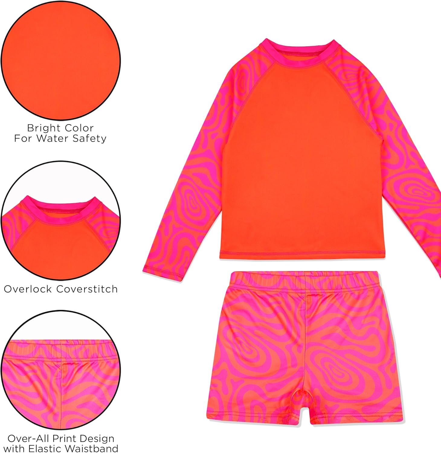 Kids Swim Set for Girls & Boys with Long Sleeve Rash Guard, Swim Shorts, Sunglasses for Ages 3-10 Years - Image 6