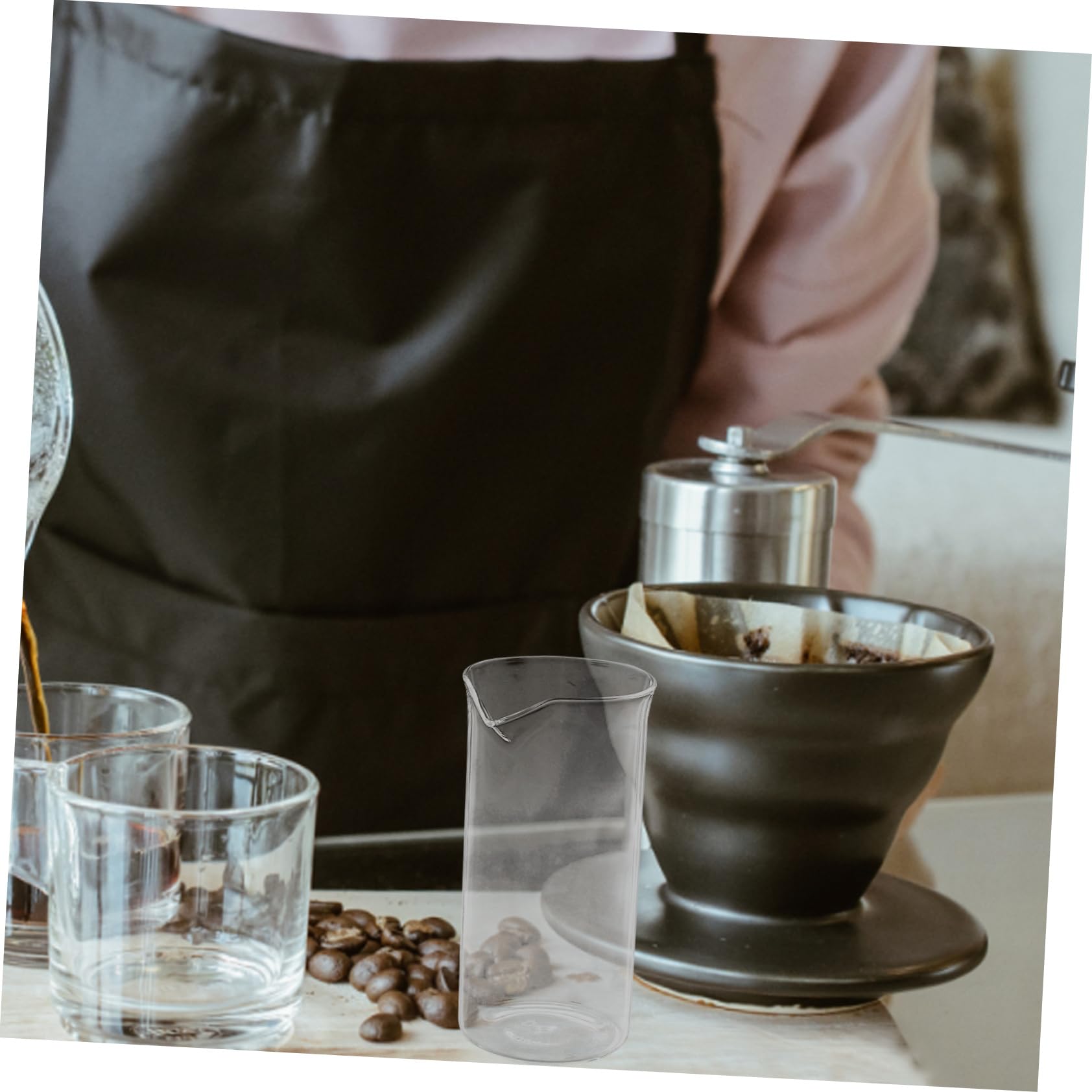 VOSAREA Tasse de Rechange pour Cafetière à Piston 350ml en Verre Bec Verseur