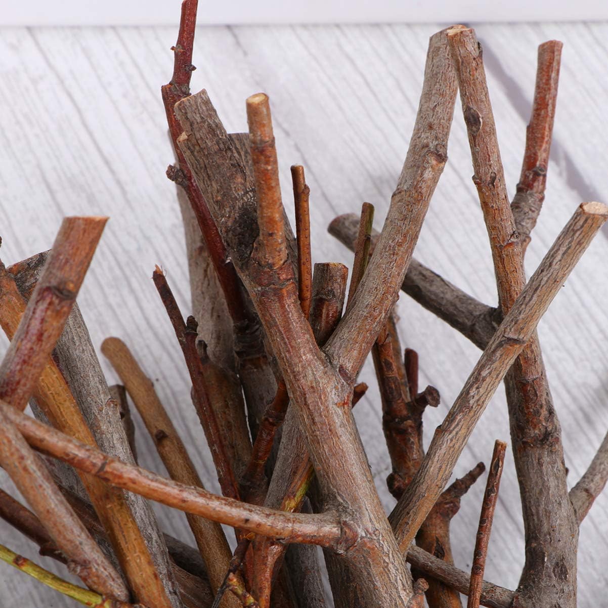 Vaguelly Crafts Wood Wood Birch Logs 15 Pieces 6 Inch Christmas Wood Sticks Crafts 15CM Sticks Wooden Dry Branches Twigs for DIY Crafts Photography Props Dried Tree Branches Willow Branches