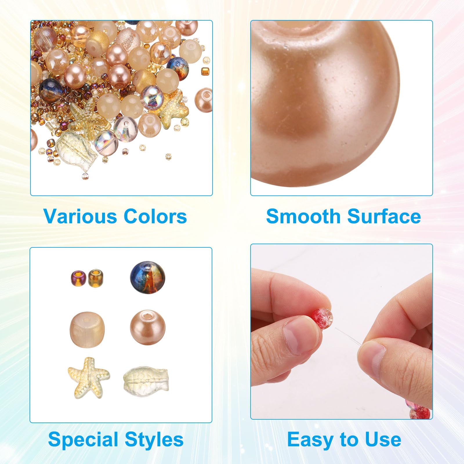 PATIKIL 2-8mm Assorted Glass Resin Beads - Image 3