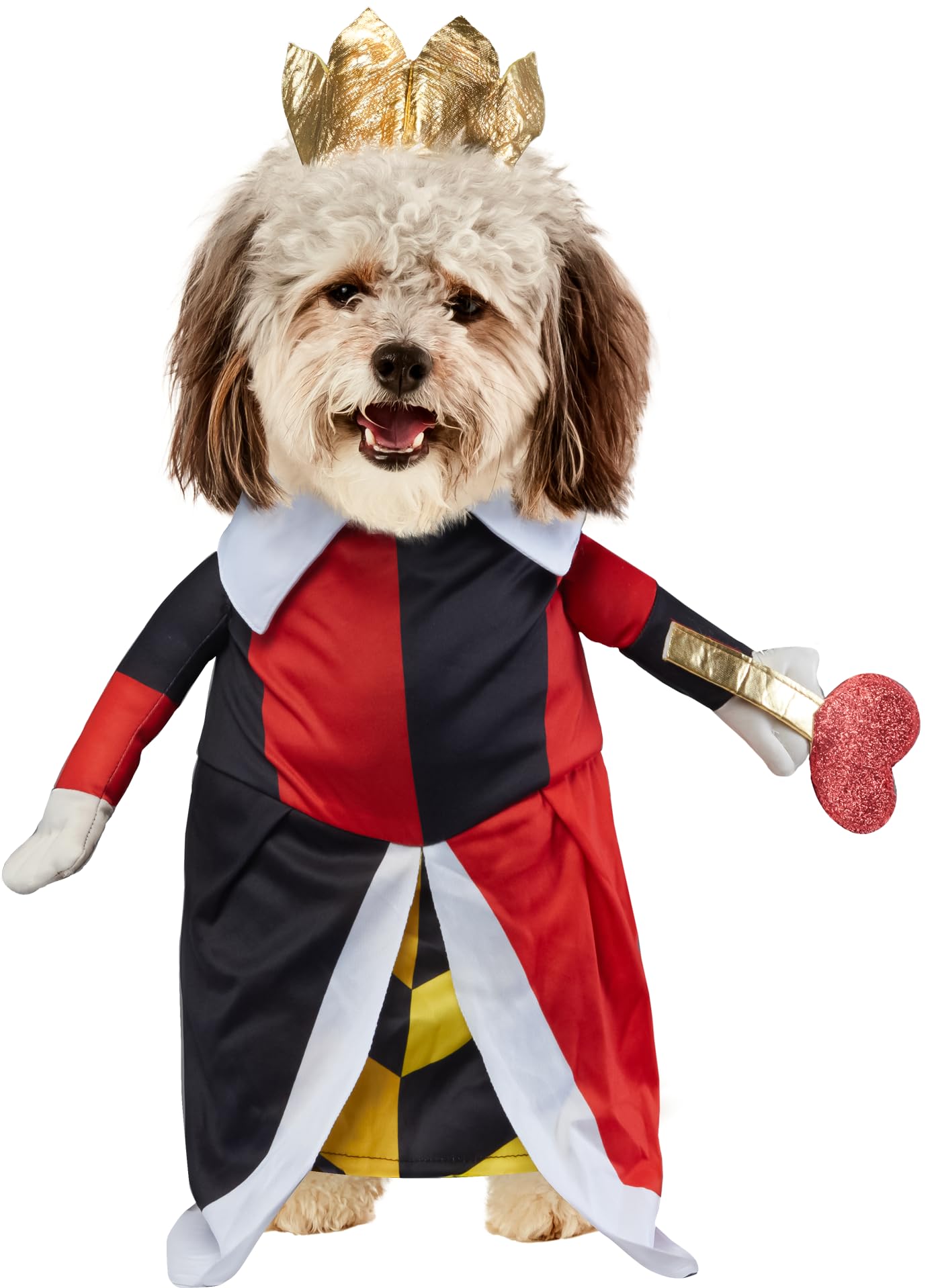 Costume de méchant Reine de cœur Rubies pour grand chien et chat taille L