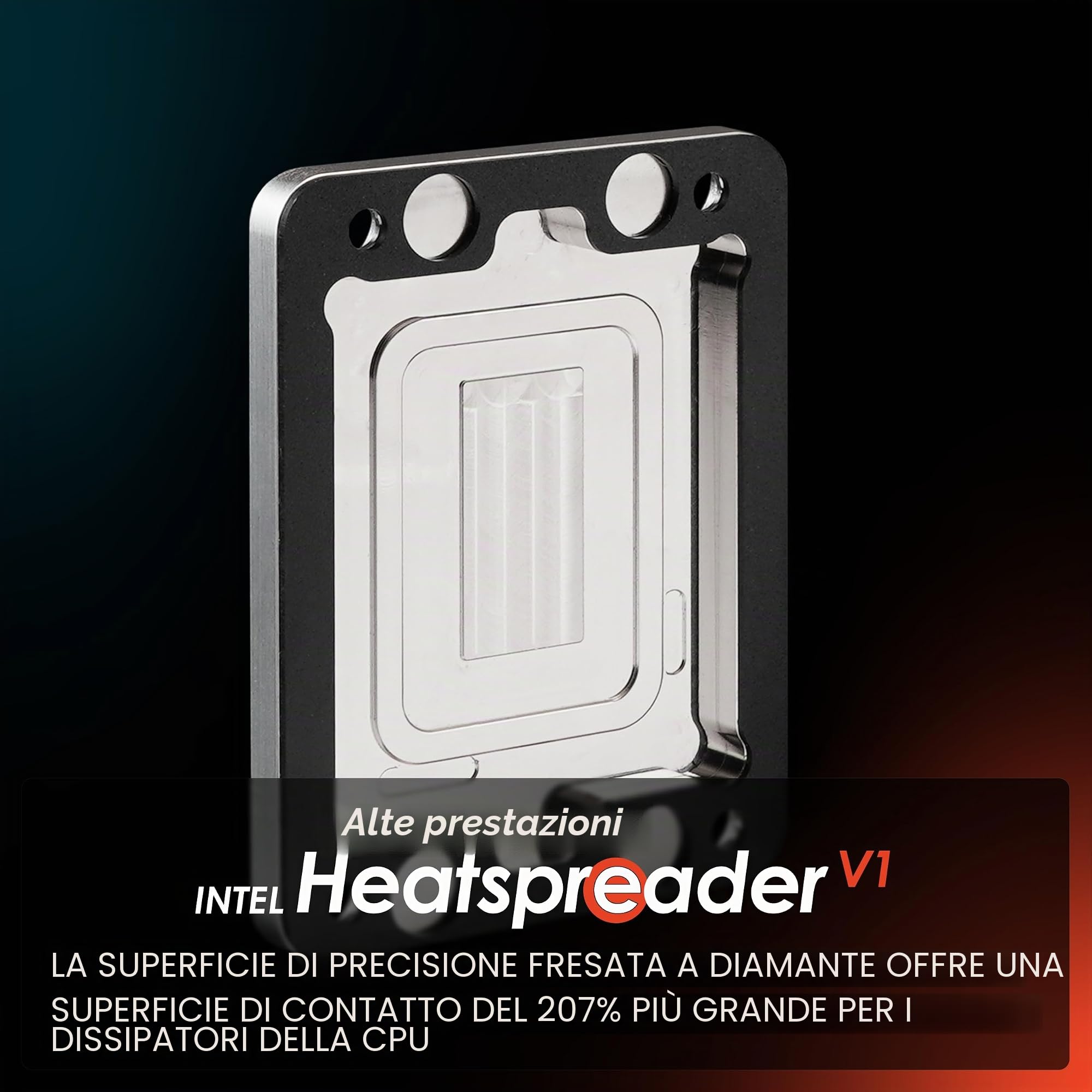 Thermal Grizzly Intel Heatspreader V1 - Dissipatore di calore ad alte prestazioni per CPU Intel, superficie di precisione diamantata e nichelata