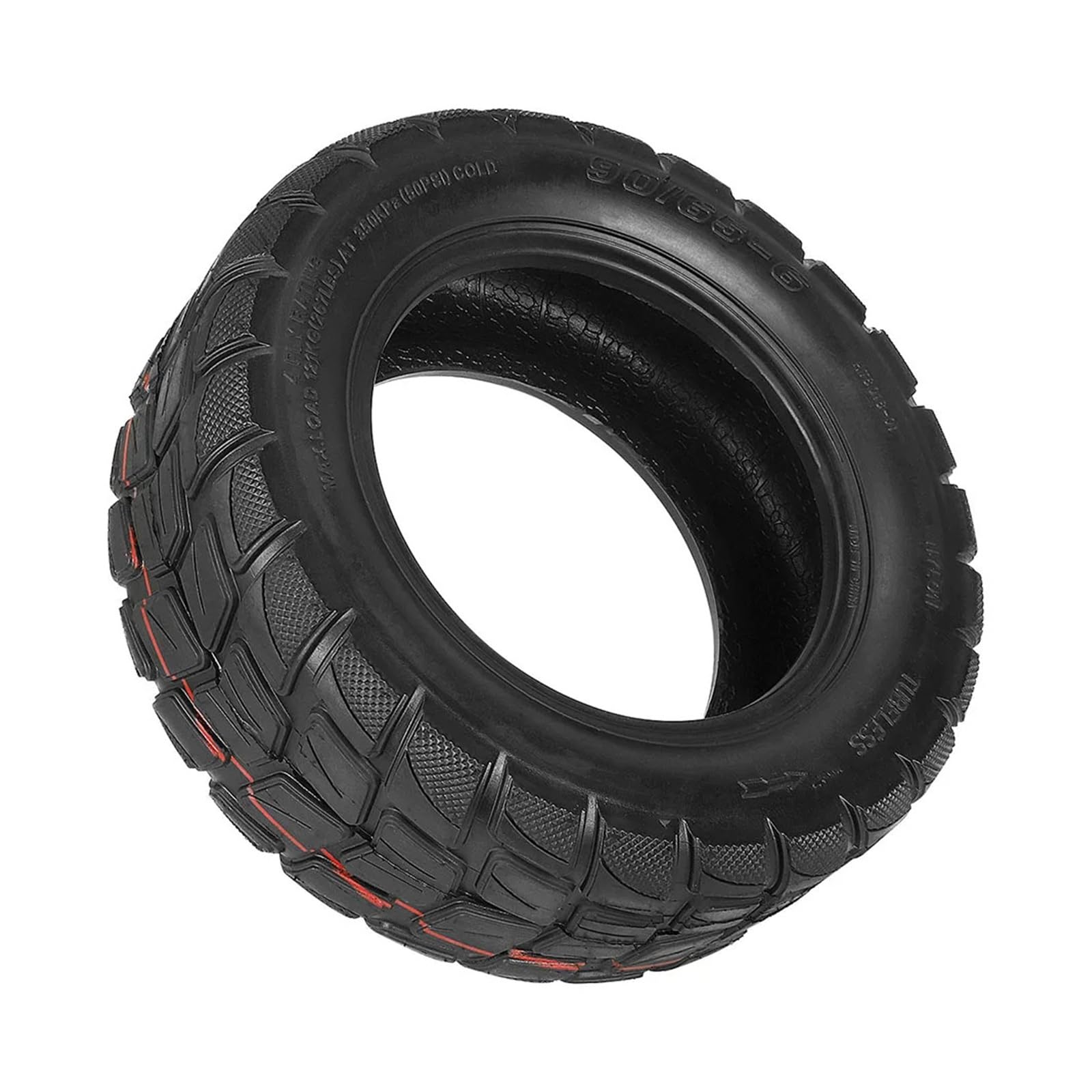 Ruedas de Repuesto,Neumáticos Scooter Eléctrico Neumático sin cámara 90/65-6, rueda, neumáticos de goma al vacío todoterreno, repuesto for accesorios patinete eléctrico, 1 ud