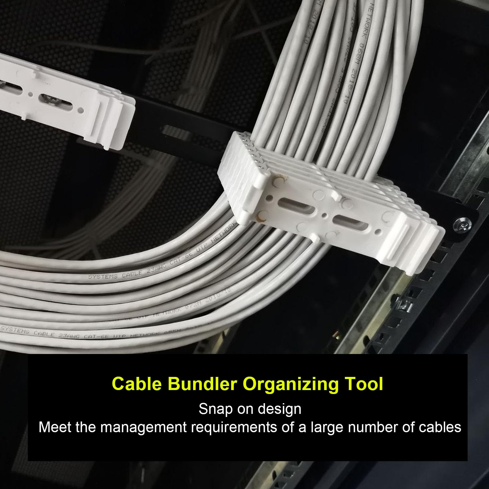 Cable Organizer Snap On Tool, Compact Cord Management Box with Tray for Homes Offices, with PP Material, Suitable for Various Spaces to Effectively Manage Network Cables