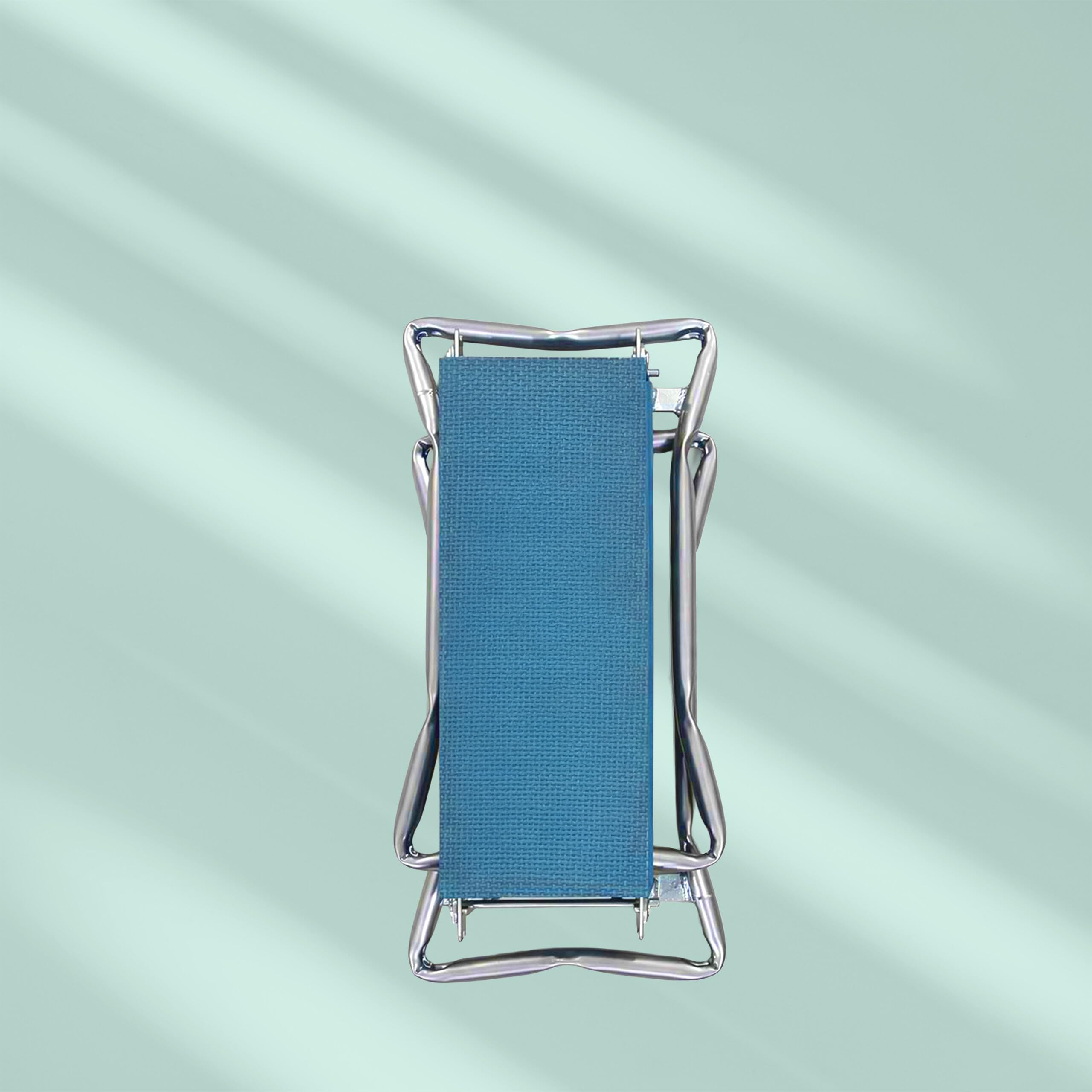 Relaxdays Banc-Genoux Pliable rembourré 2-en-1 avec Poches, jusqu'à 150 kg, 50x60x27.5 cm, Bleu Clair