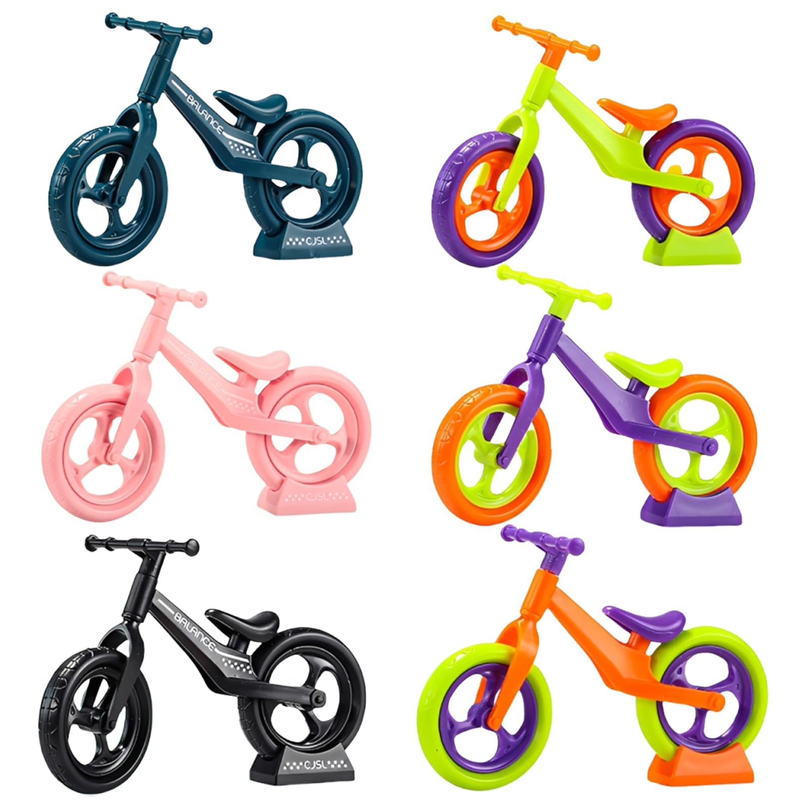 ZPSCXQ 6 PCS Finger Bikes, Finger Bike Set, Mini Bike Toy, Finger Dexterity Training, Desktop Stress Relief, Collectible Display, Office Desk Decoration