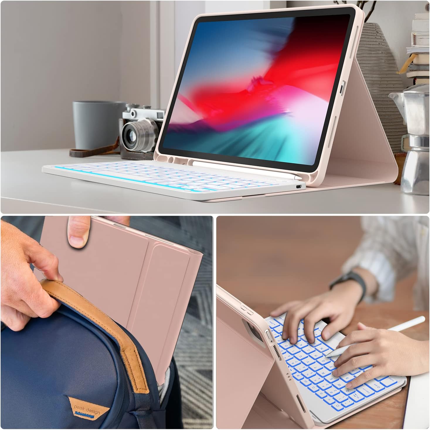 iPad Pro 11 2021 Case with Keyboard, CHESONA Keyboard for iPad Pro 11inch (3rd Generation, 2nd