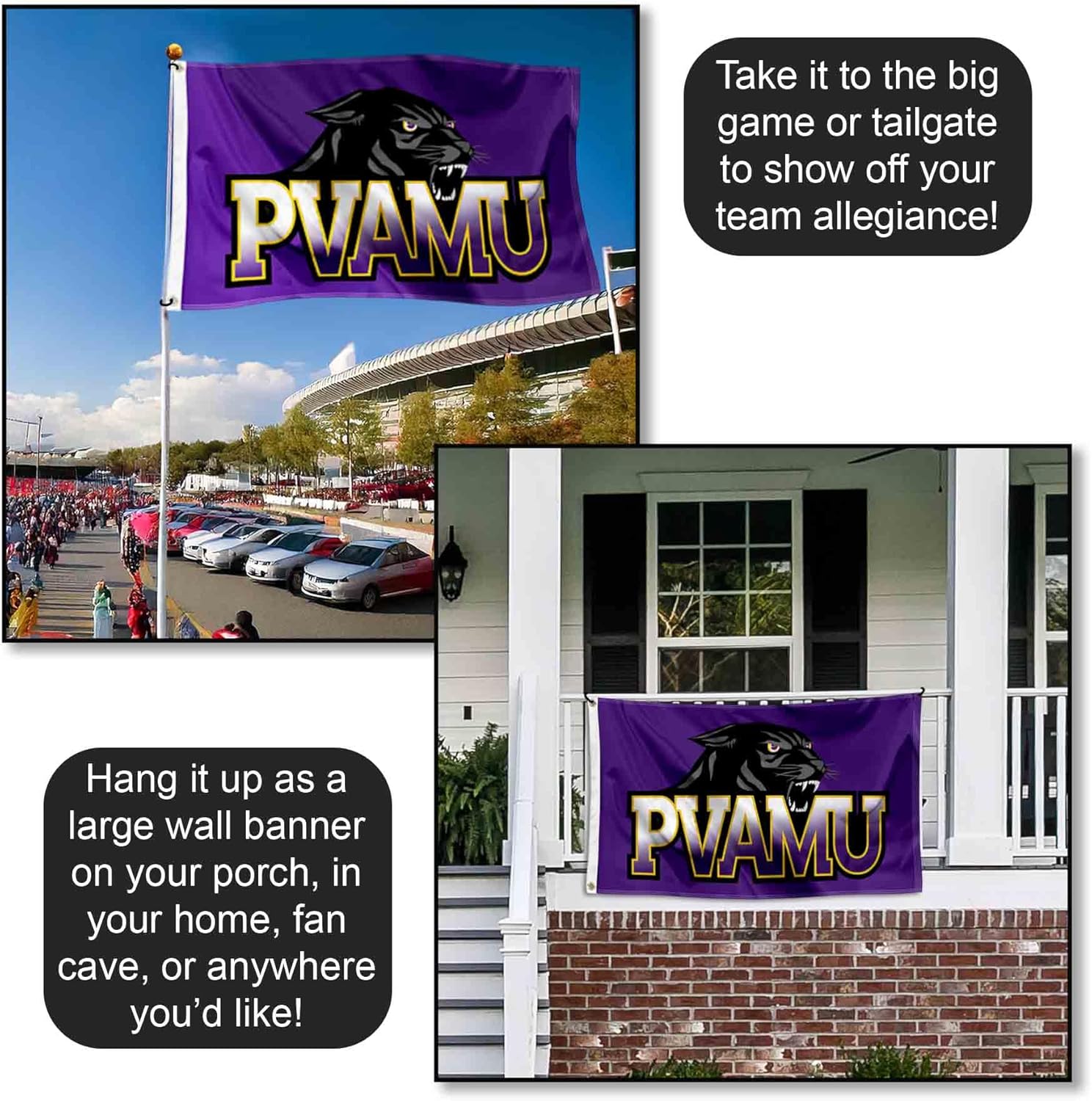 Prairie View A&M Panthers Flag - Image 4