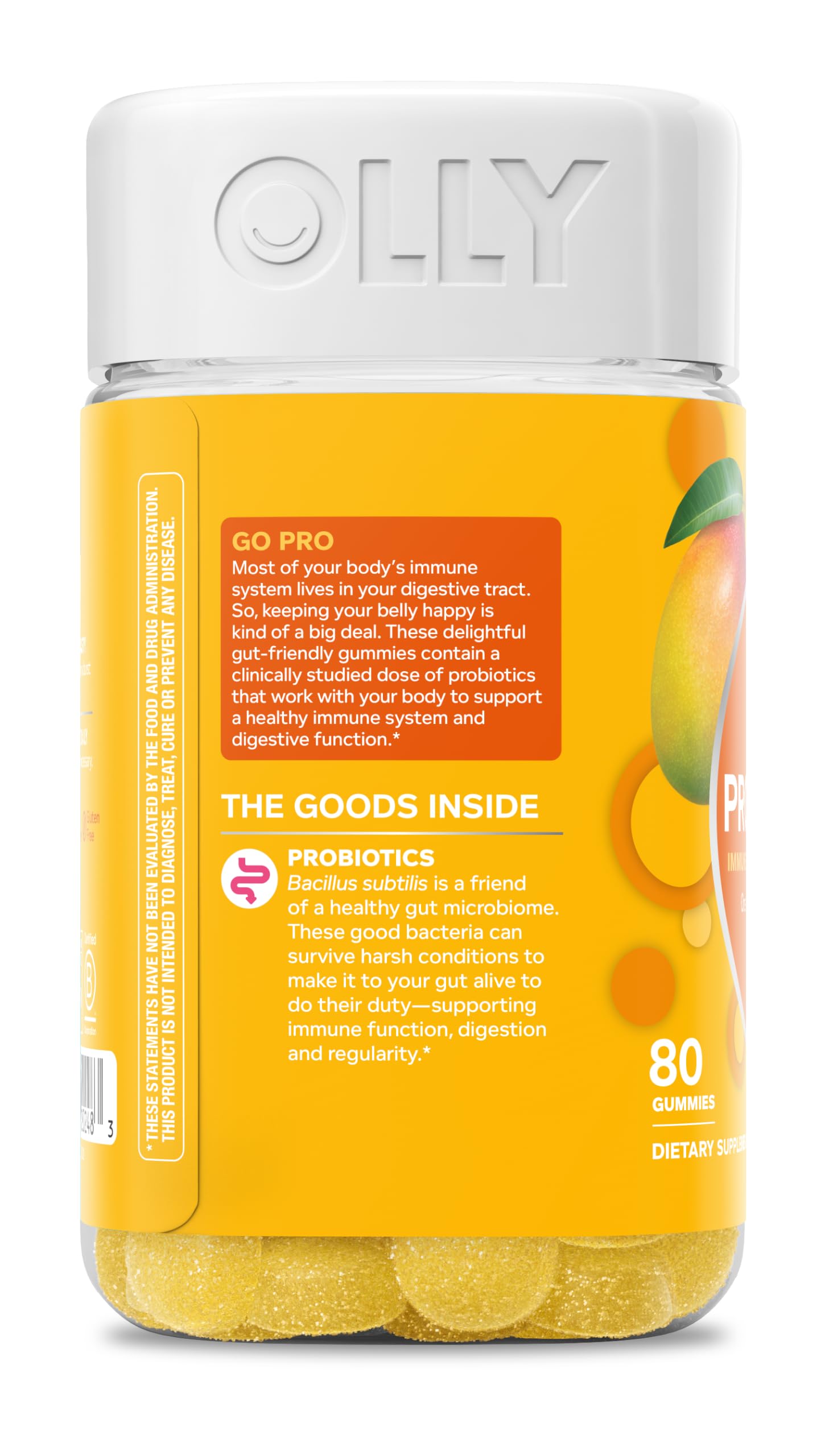 OLLY Probiotic Gummy, Immune System & Digestive Support*, Mango - 80 Count — Amazon image 9