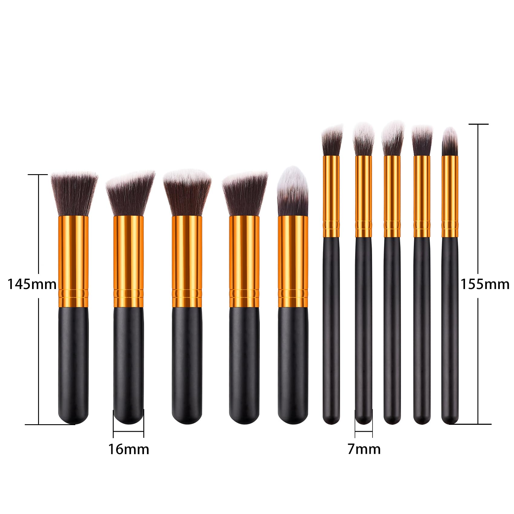 Brochas De Maquillaje Profesional, Set De Brochas De Maquillaje, Premium Sintético Pinceles De Maquillaje Para Correctores En Polvo De Base Blush Eyeshadow