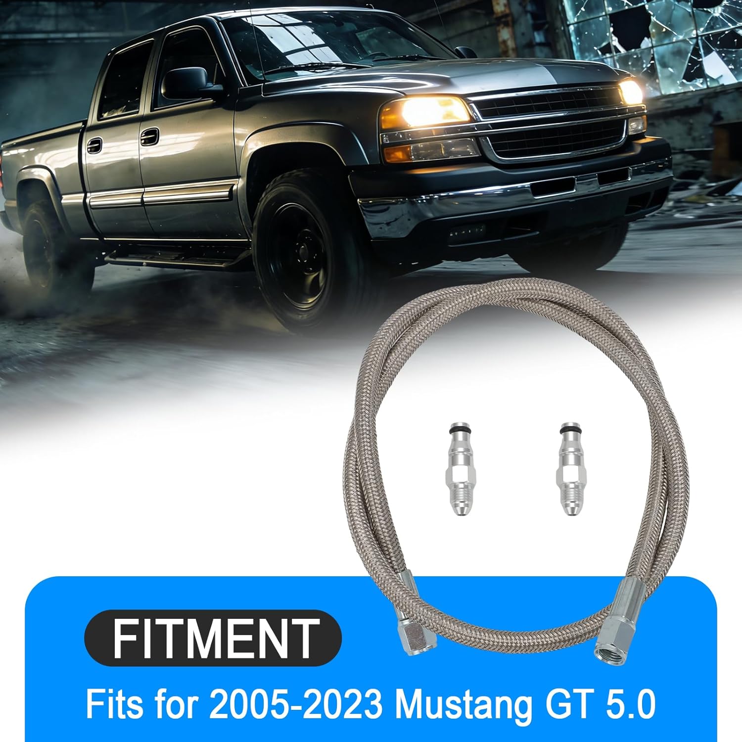 Alpha Rider Hydraulic Clutch Line for 2005-2023 Ford Mustang GT 5.0 – Stainless Steel Braided Upgrade – Replacement for 139251