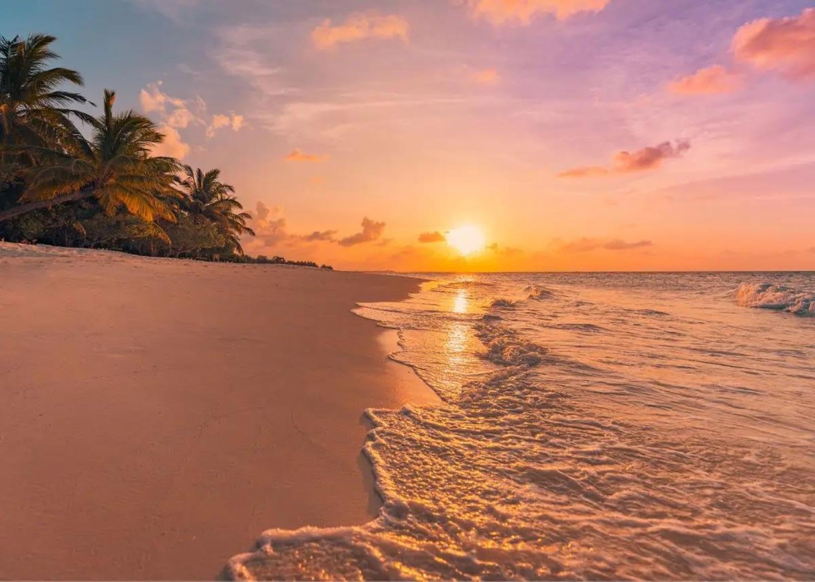 SHINERING Sunsets Natural Sea Beach Landscape Poster And Prints Picture Canvas Painting Wall Art For Living Room Home Decor A1 21X30Cm Unframed