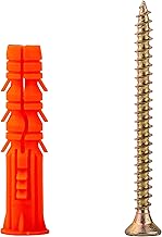 8/4 x 50 mm expansion dowels with screws - 10 pieces - wood screws - heavy duty dowels - dowels for plasterboard, brick, concrete walls, drywall