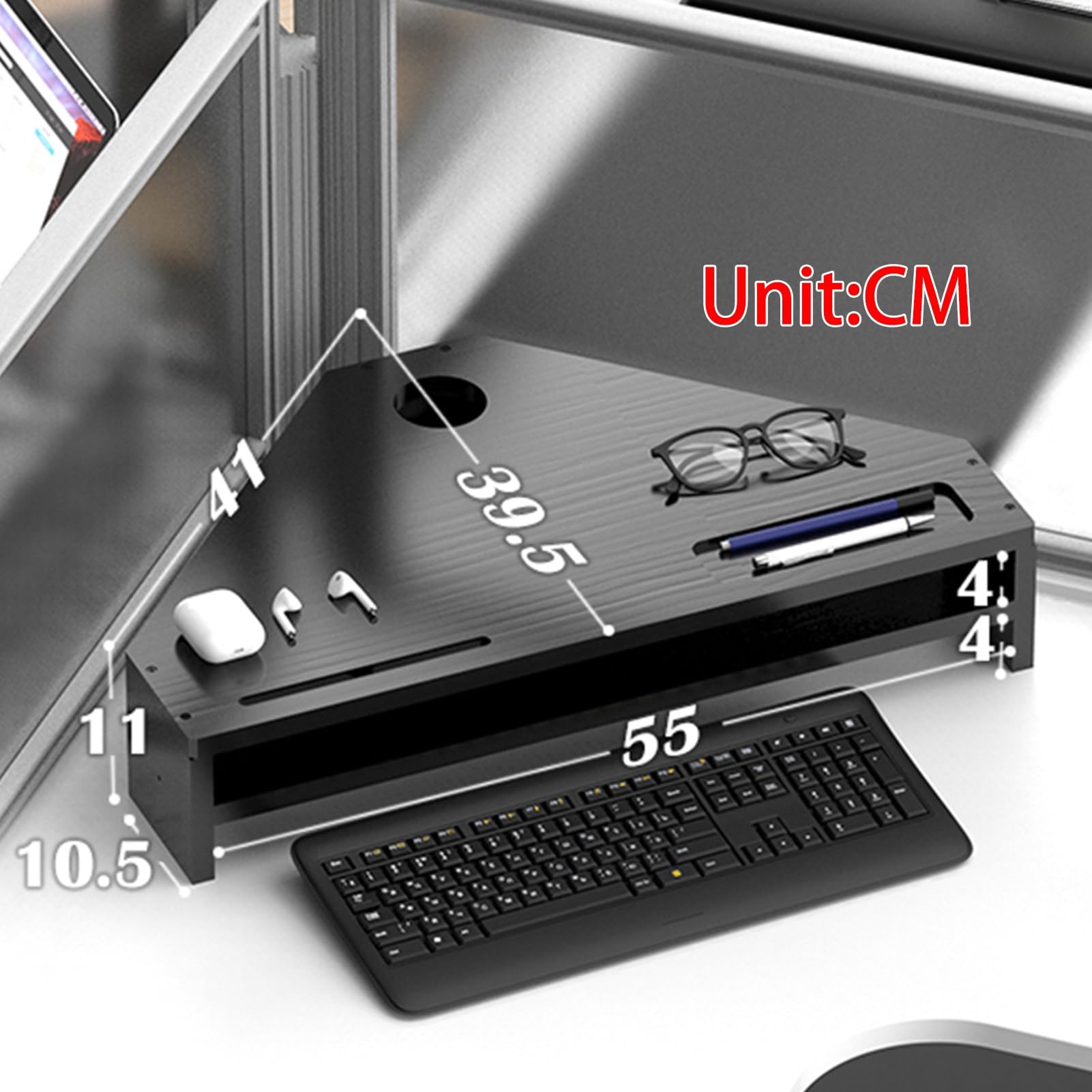 supporto da scrivania per computer, Supporti for schermi for computer a 2 livelli